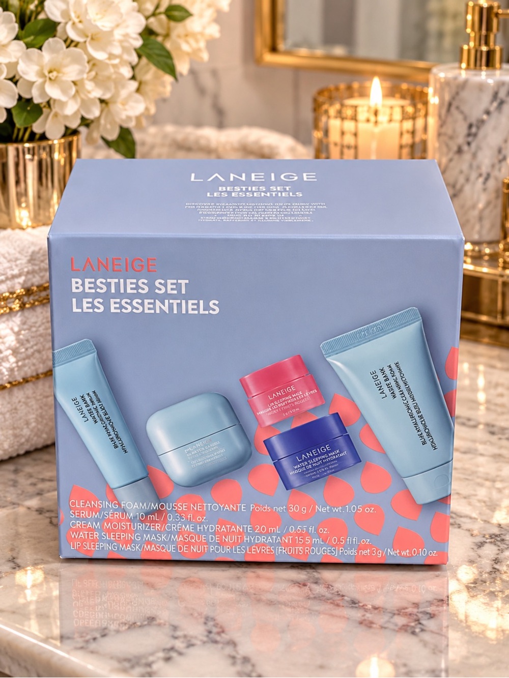 LANEIGE Besties Set - Light Blue and Orange Accent Skincare Kit